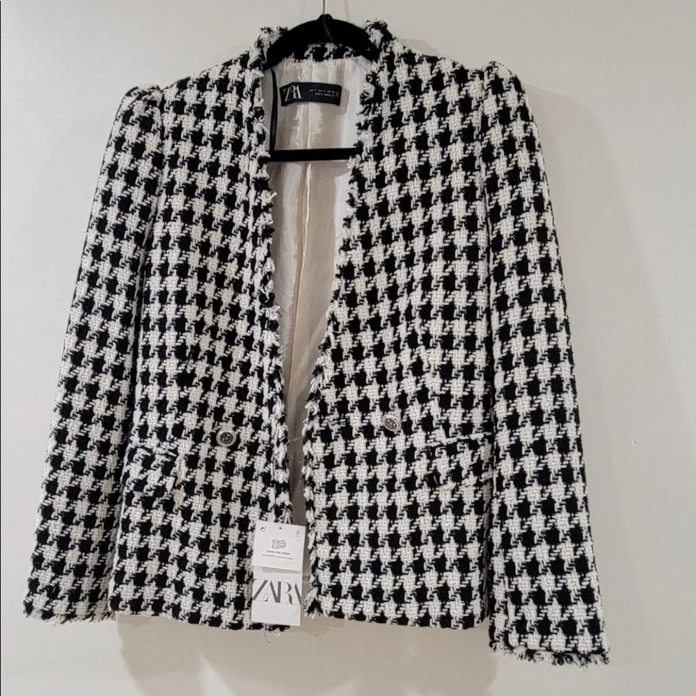 Zara black and white blazer - Picture 1 of 1